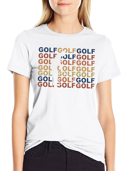 Golf Retro T-Shirt - Golfer Silhouette Design Tee