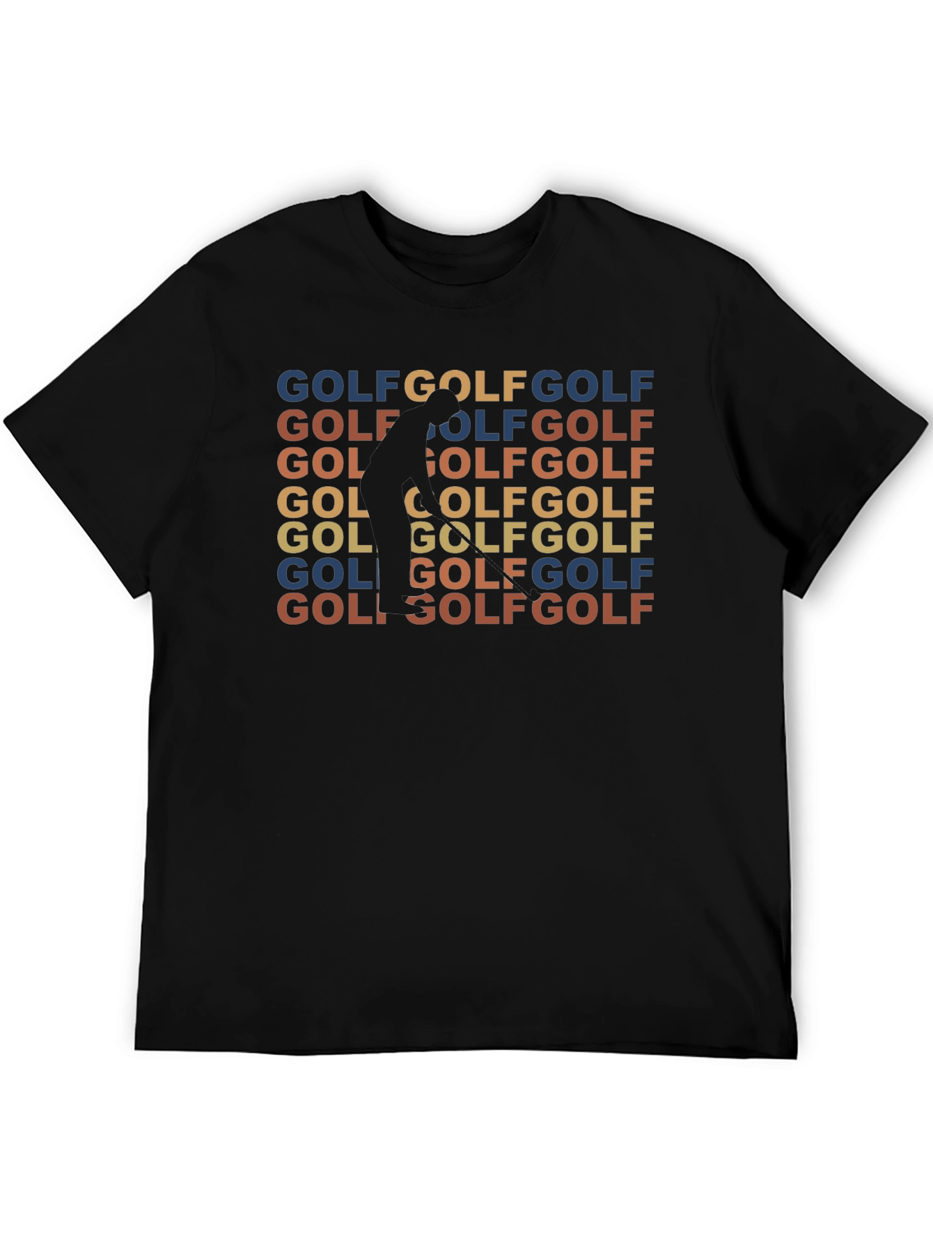 Golf Retro T-Shirt - Golfer Silhouette Design Tee