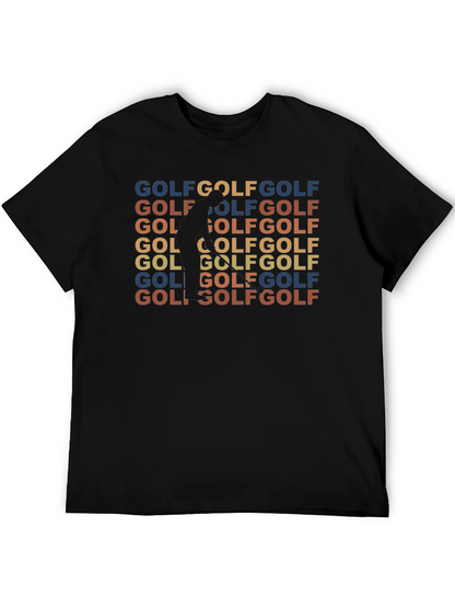 Golf Retro T-Shirt - Golfer Silhouette Design Tee