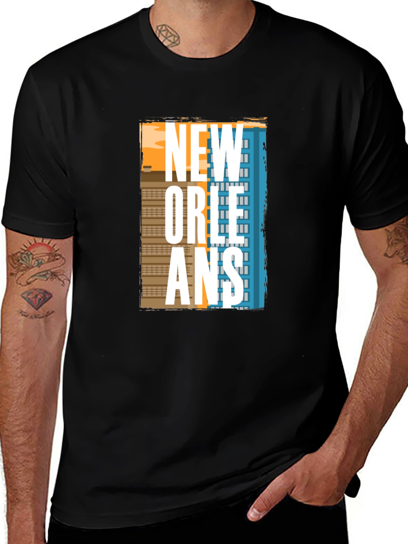 New Orleans Graphic T-Shirt - Cityscape Design