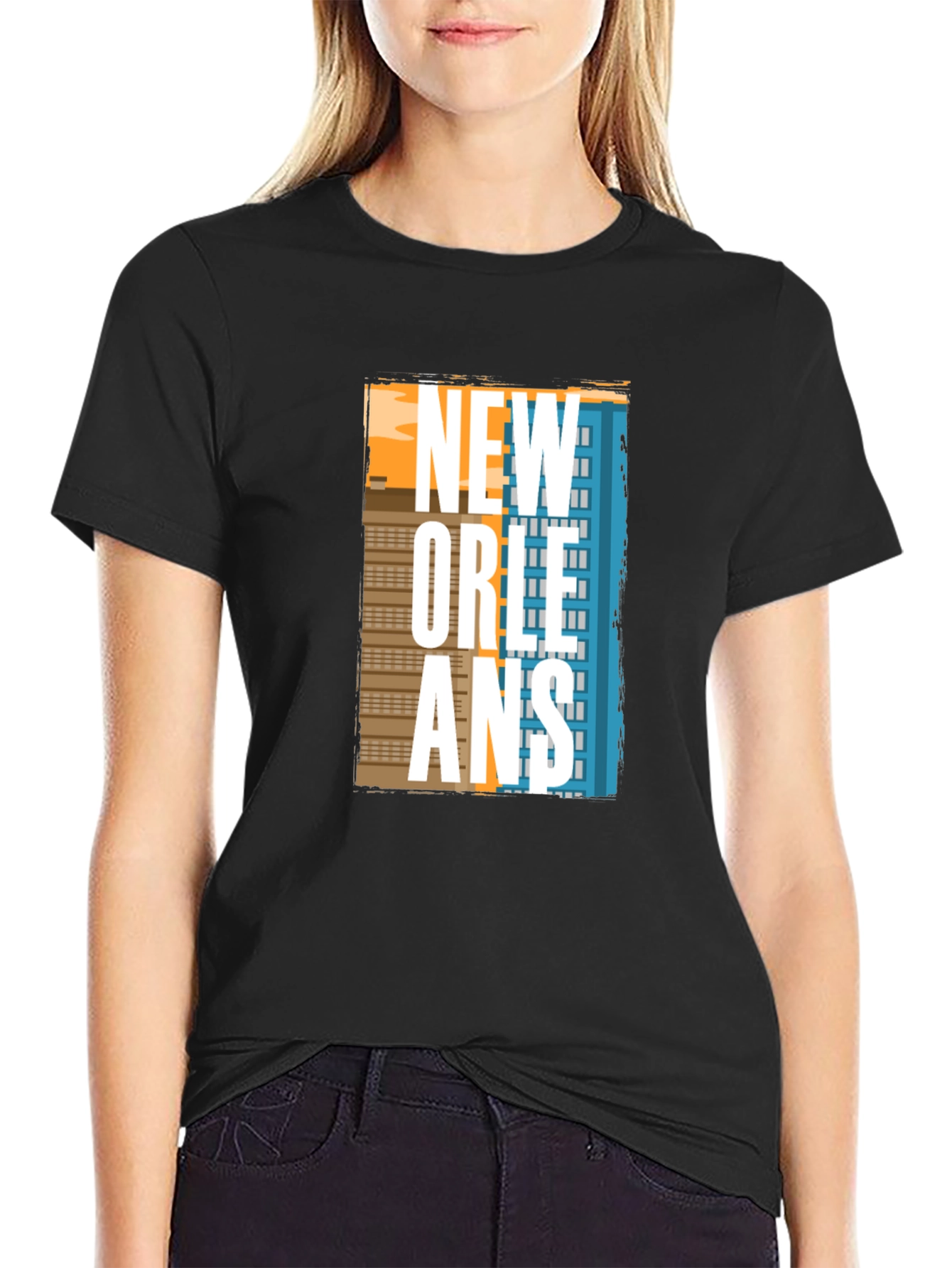 New Orleans Graphic T-Shirt - Cityscape Design
