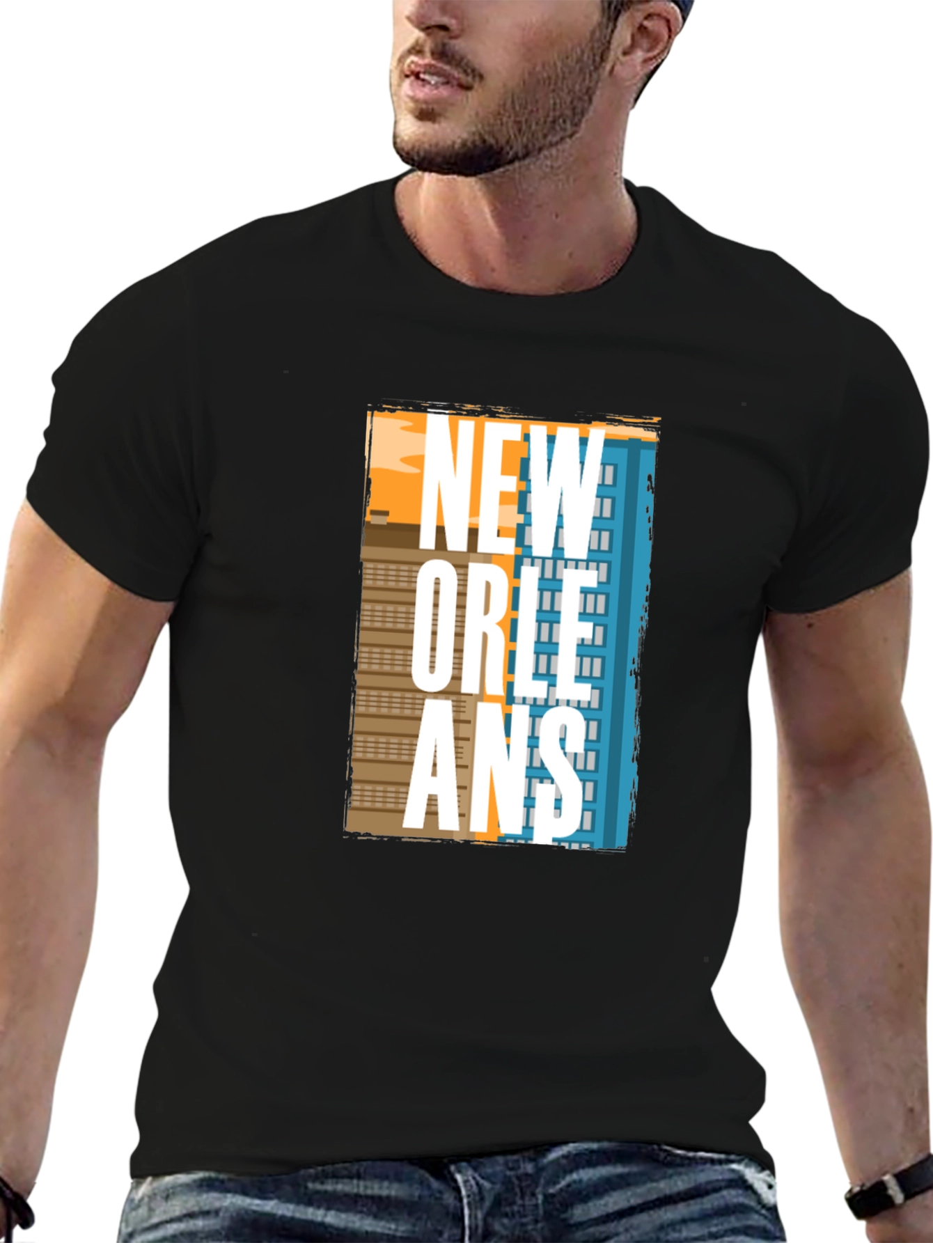 New Orleans Graphic T-Shirt - Cityscape Design