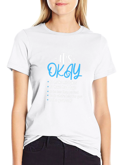 Its Okay Motivational Graphic Tee - Black