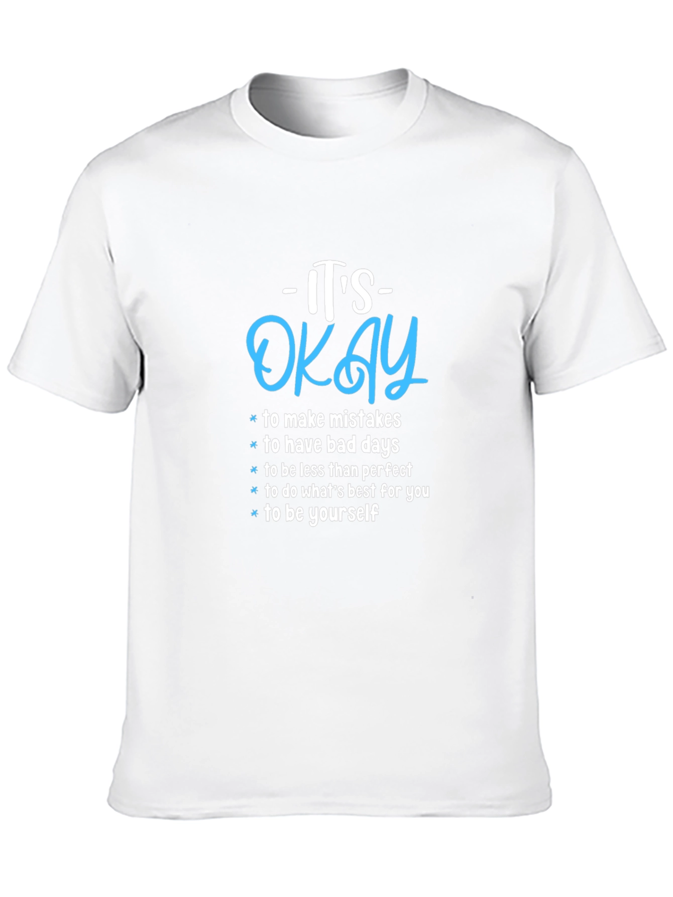 Its Okay Motivational Graphic Tee - Black