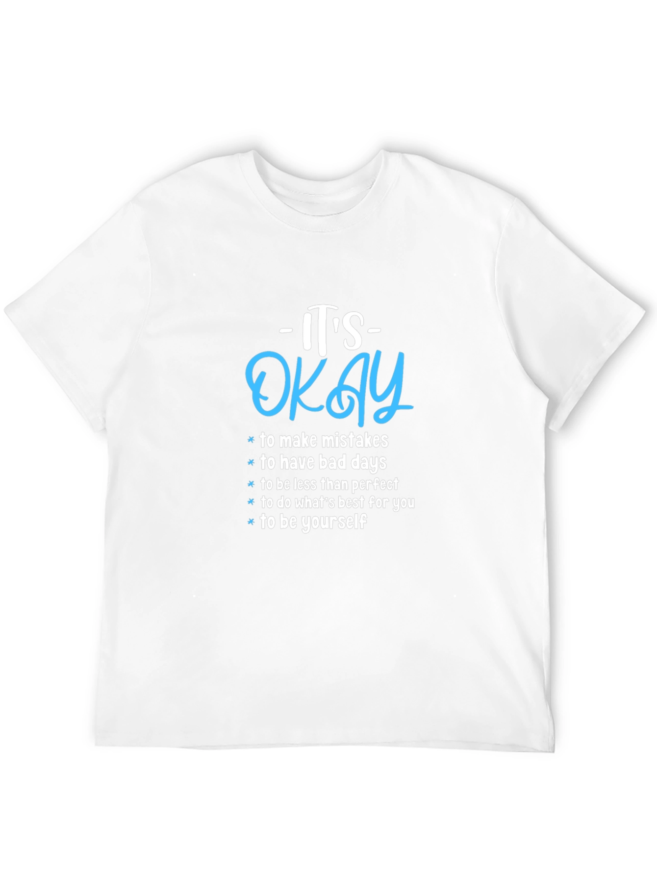 Its Okay Motivational Graphic Tee - Black