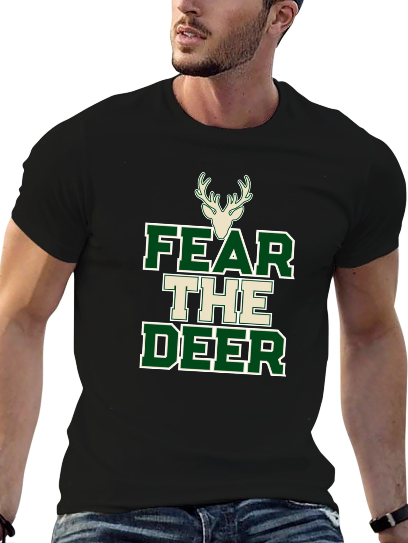Fear the Deer Black T-Shirt