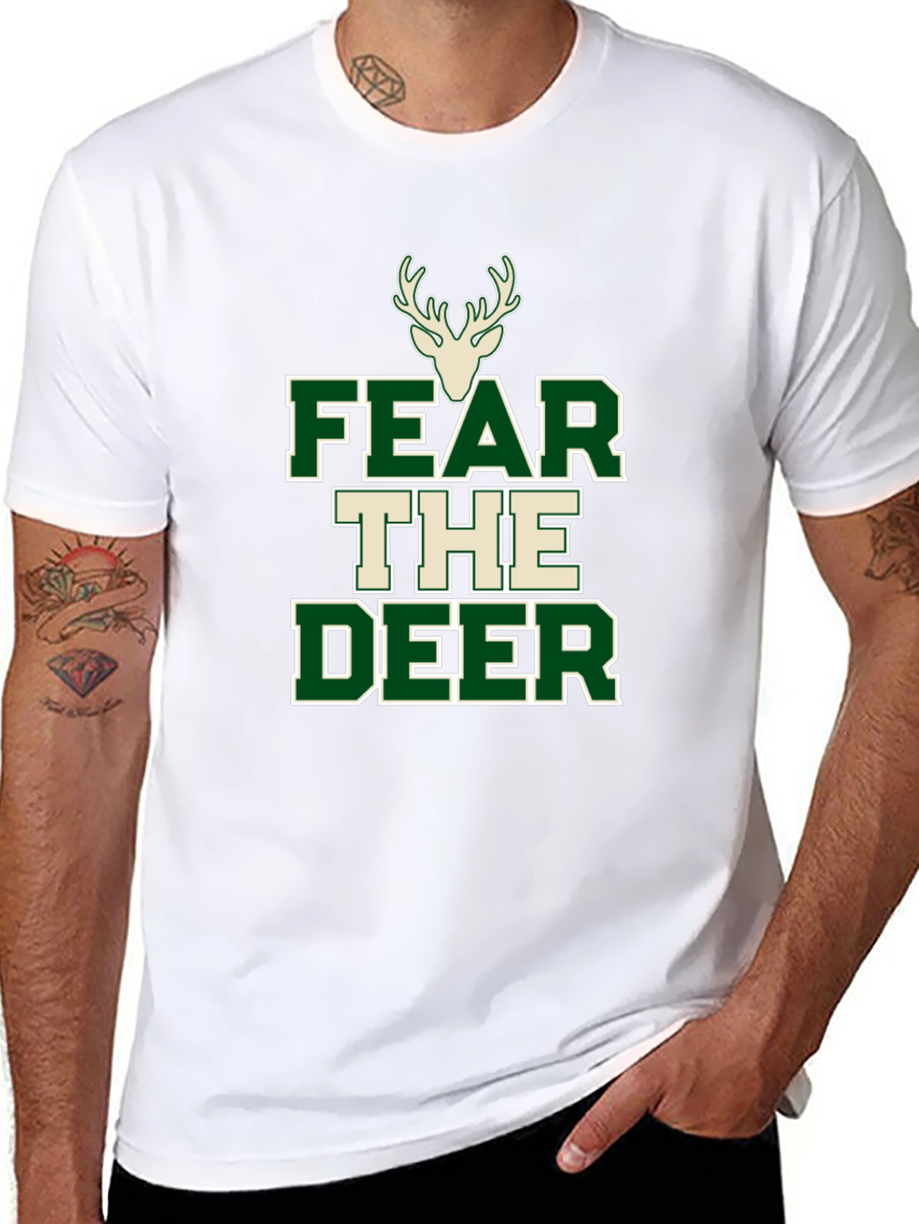 Fear the Deer Black T-Shirt