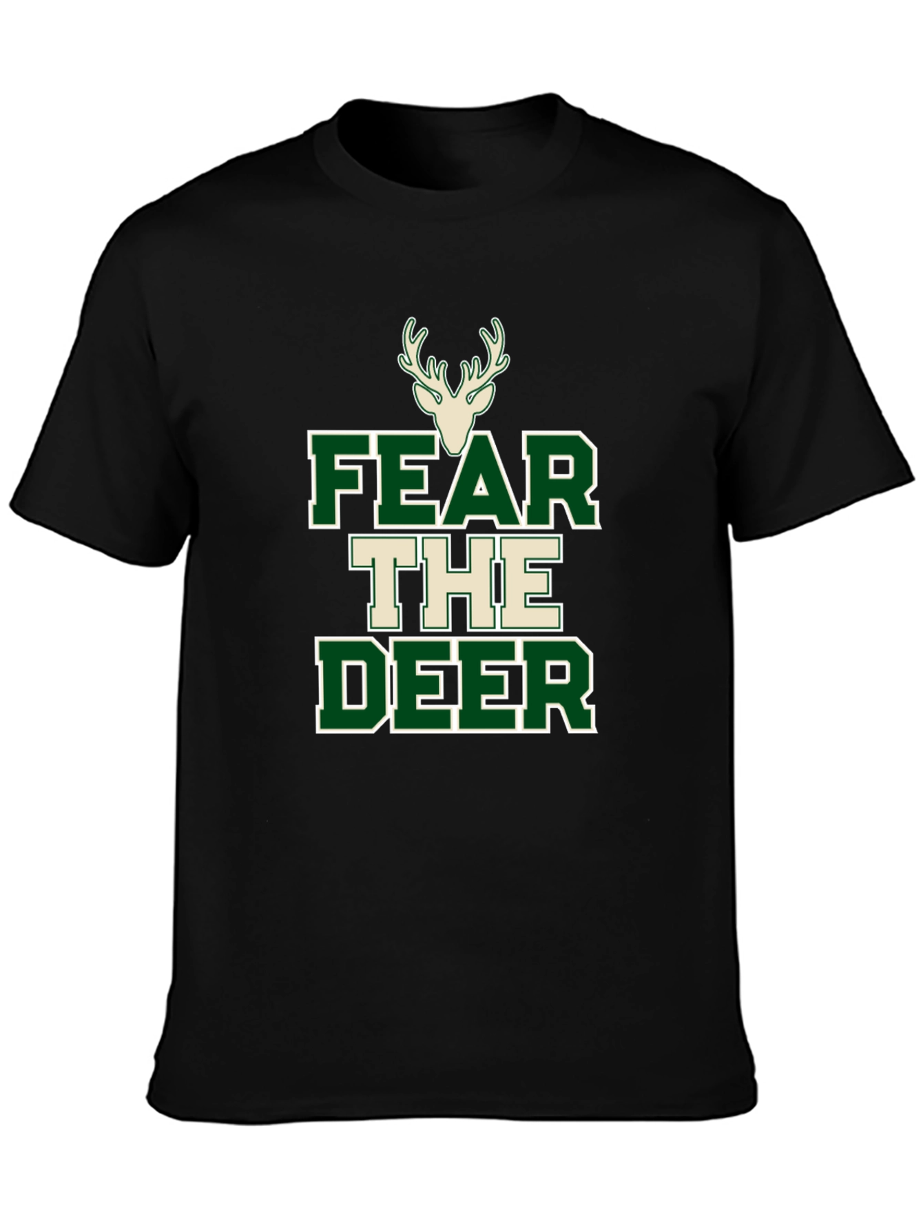 Fear the Deer Black T-Shirt