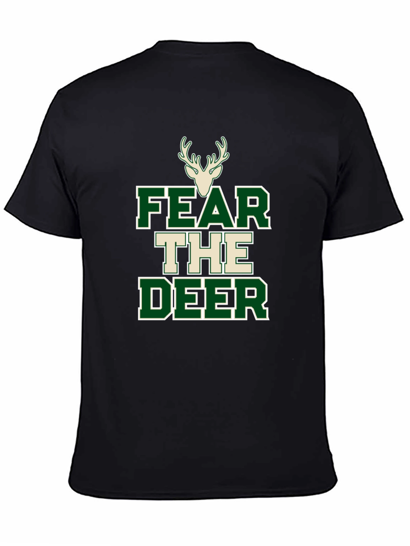 Fear the Deer Black T-Shirt