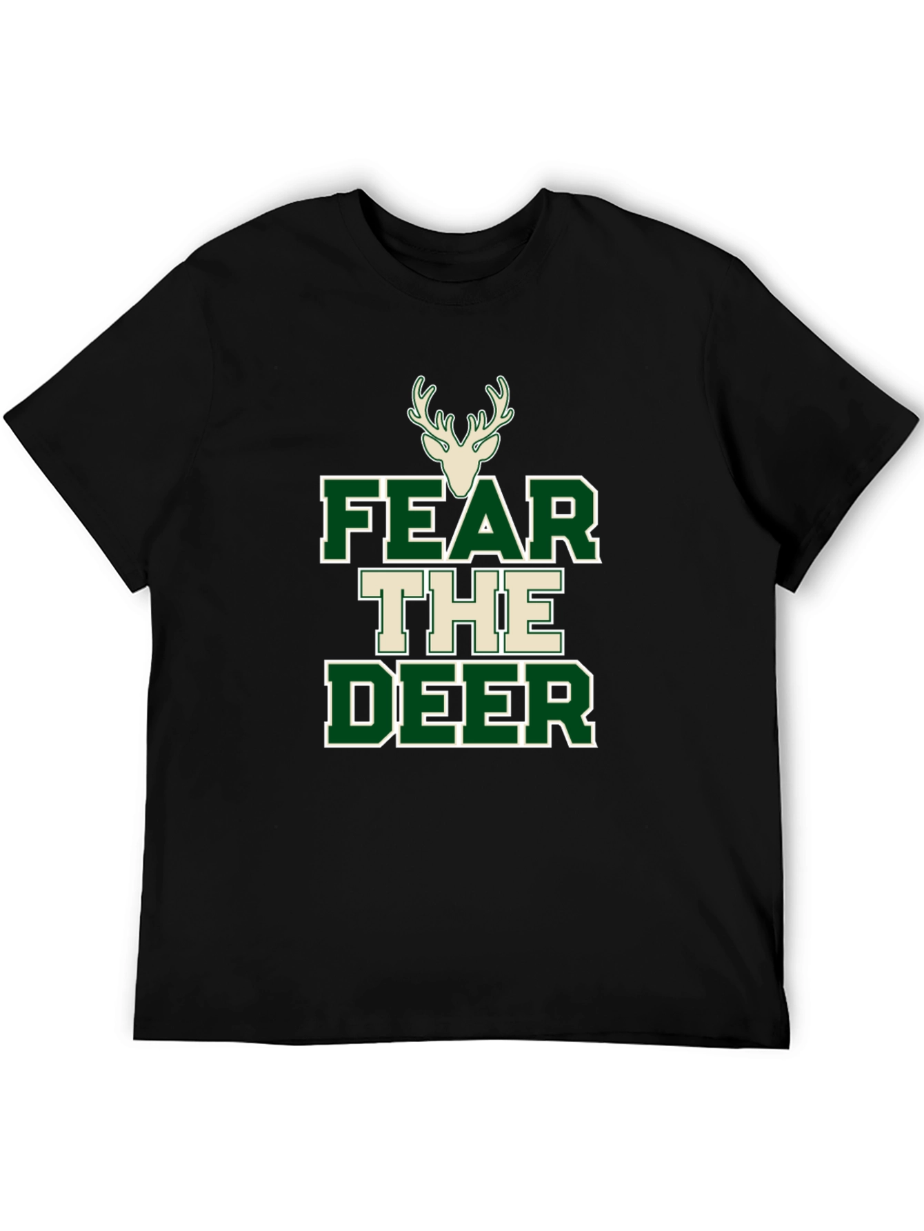 Fear the Deer Black T-Shirt
