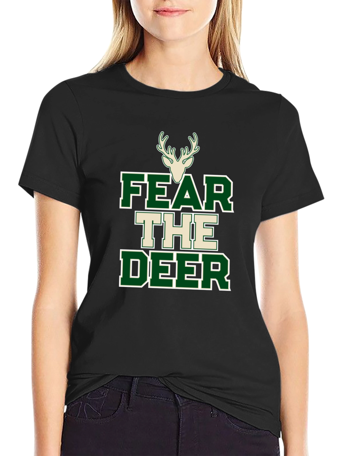 Fear the Deer Black T-Shirt
