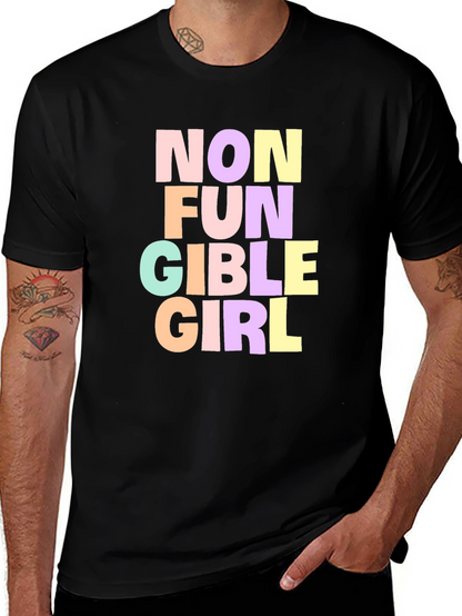 Non Fungible Girl T-Shirt - Black Graphic Tee