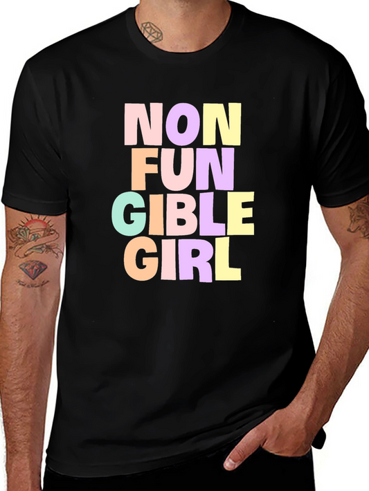 Non Fungible Girl T-Shirt - Black Graphic Tee