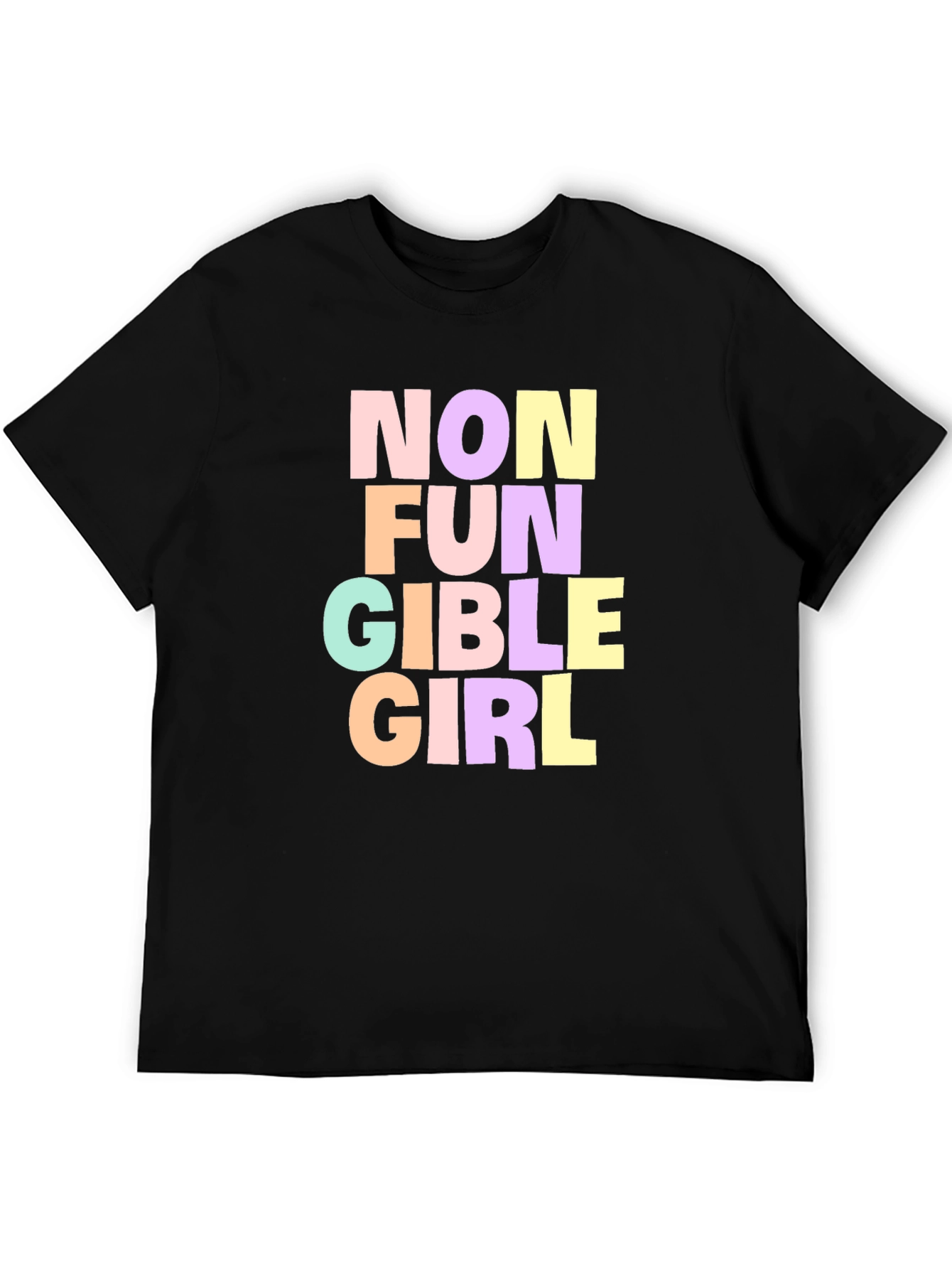 Non Fungible Girl T-Shirt - Black Graphic Tee