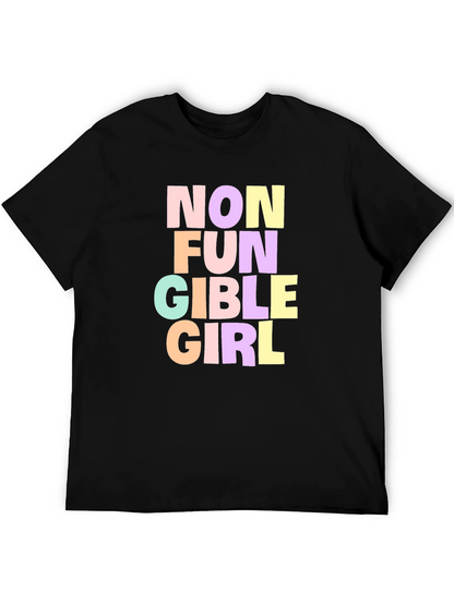 Non Fungible Girl T-Shirt - Black Graphic Tee