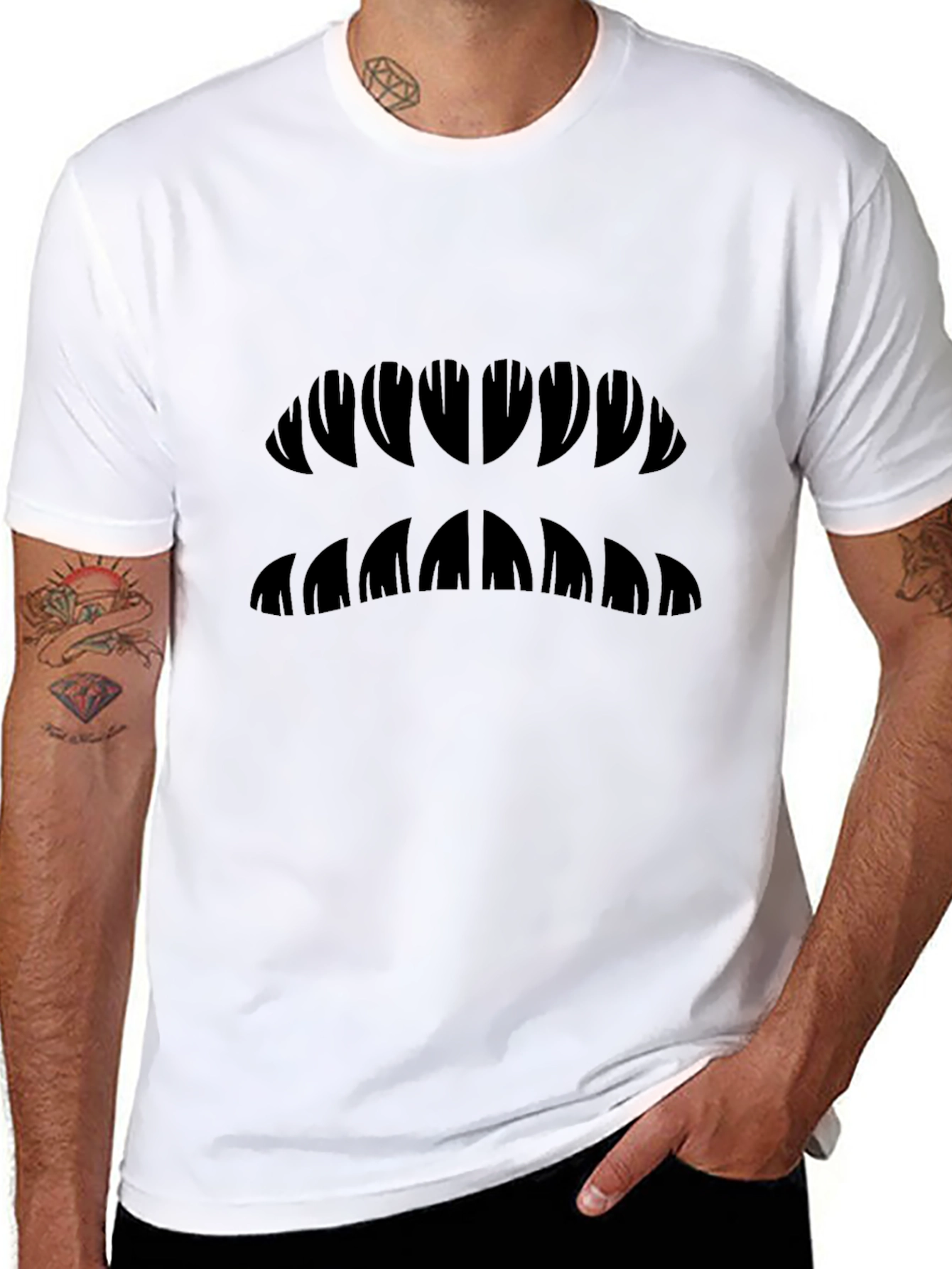 Graphic Jaw Design Black T-Shirt