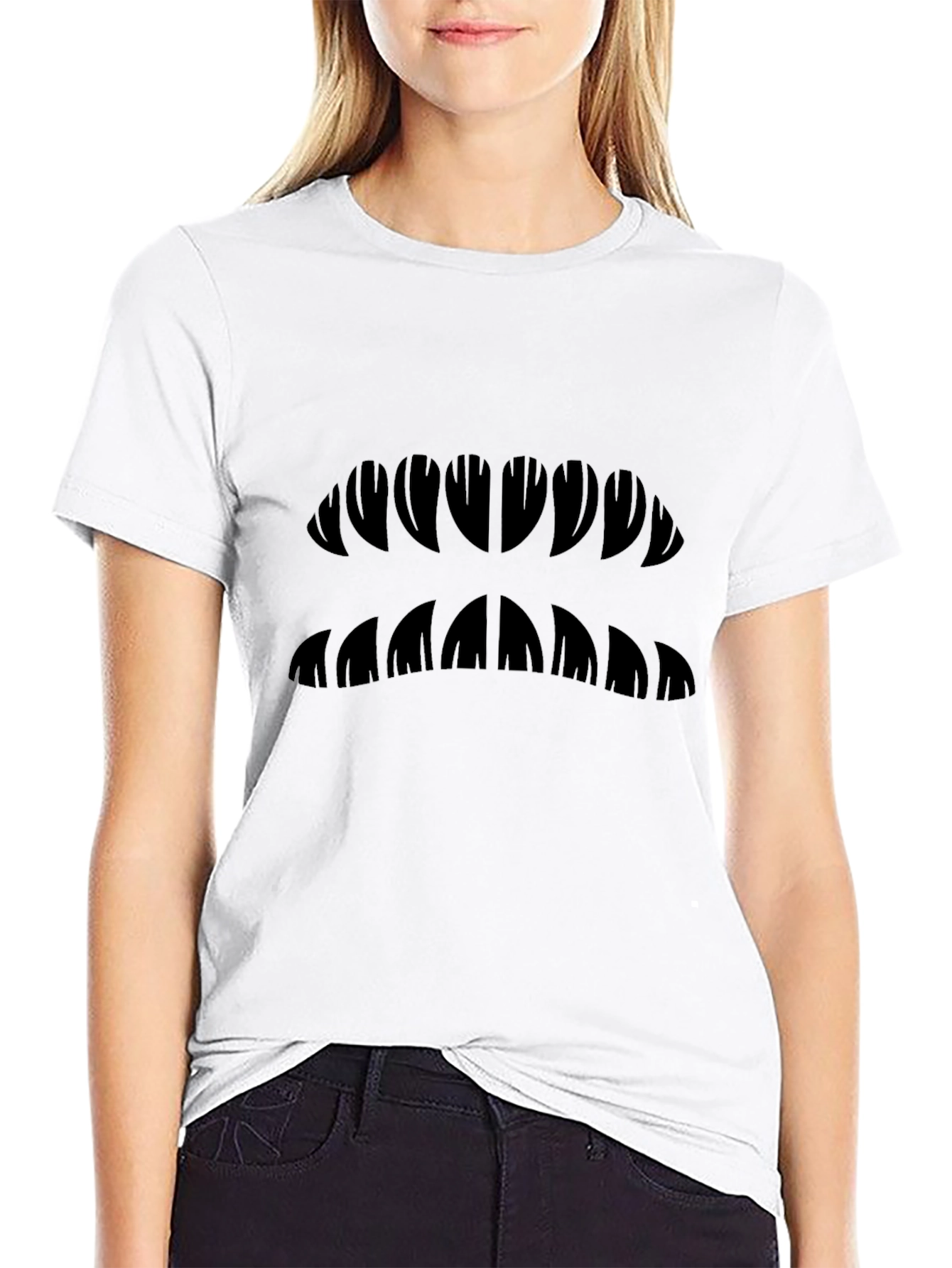Graphic Jaw Design Black T-Shirt
