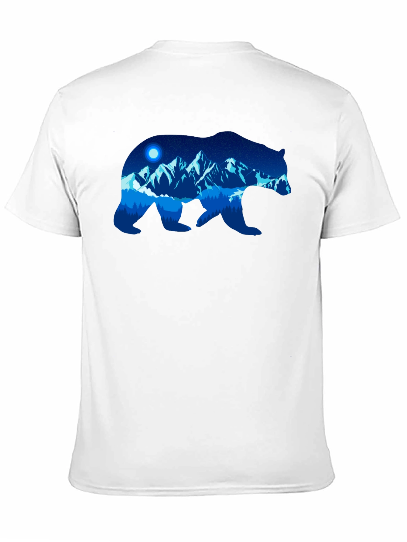 Bear Silhouette Mountain Graphic T-Shirt