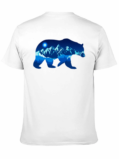 Bear Silhouette Mountain Graphic T-Shirt