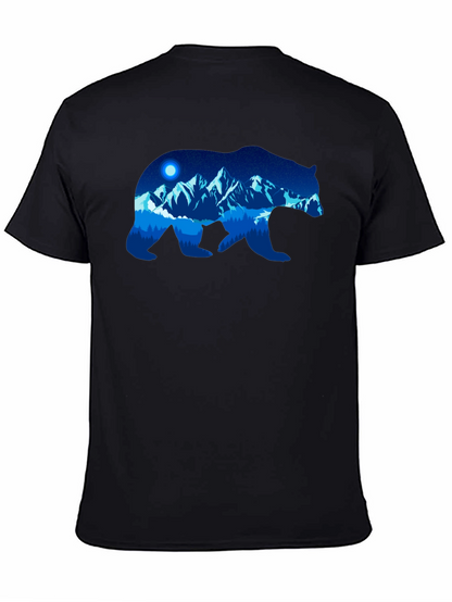 Bear Silhouette Mountain Graphic T-Shirt