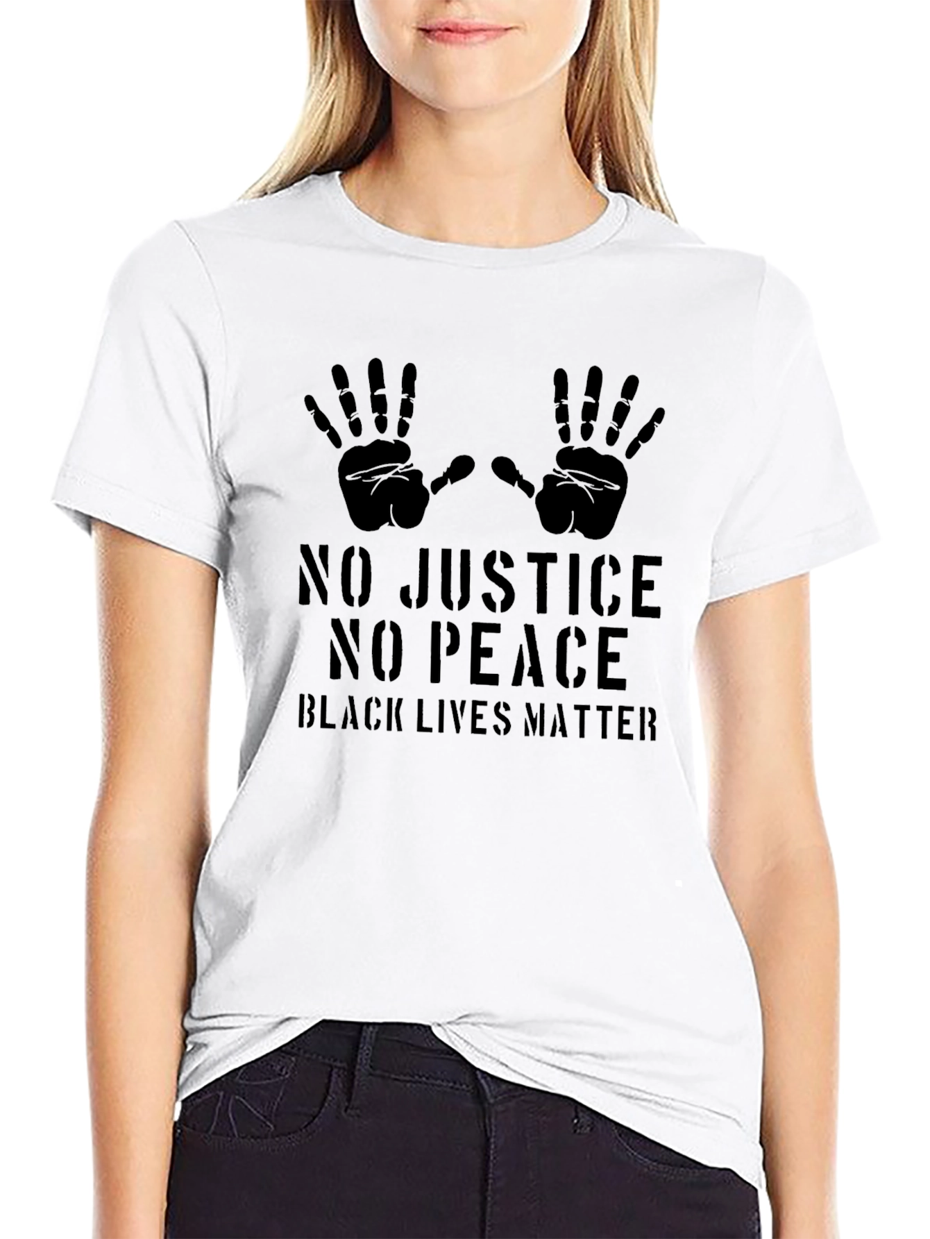 Black Lives Matter - No Justice No Peace T-Shirt