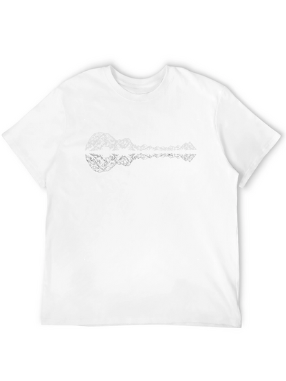 Geometric Mountain Ukulele Graphic Tee