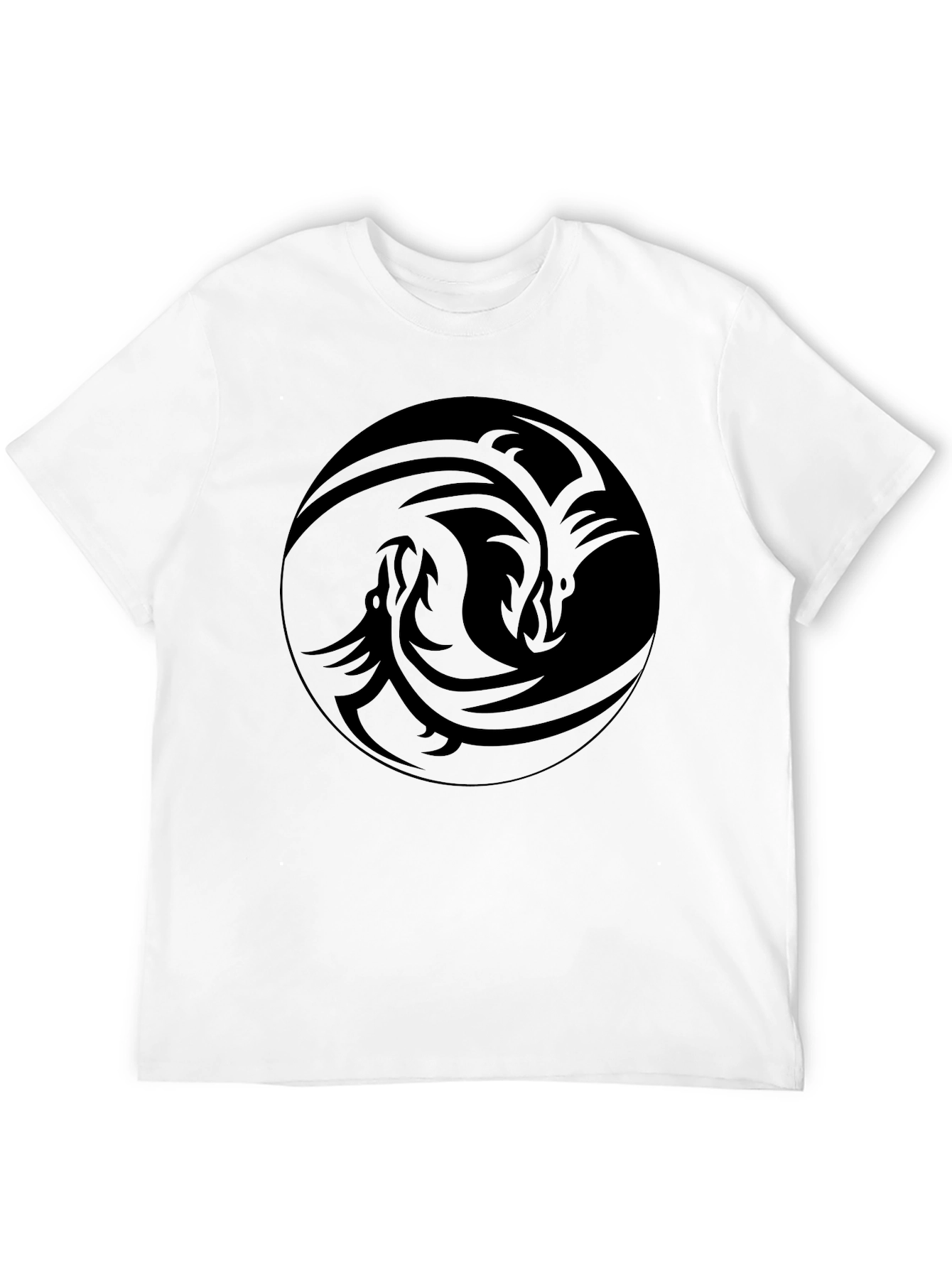 Tribal Dragon Graphic Black T-Shirt
