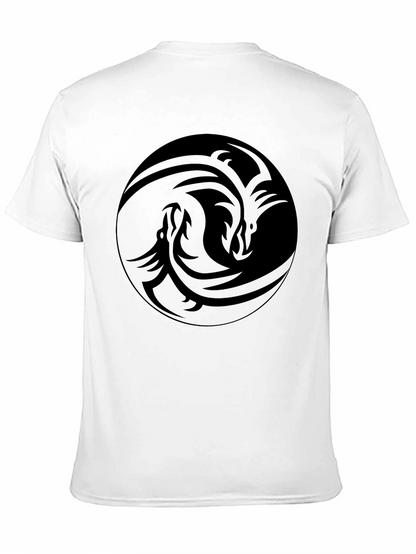 Tribal Dragon Graphic Black T-Shirt