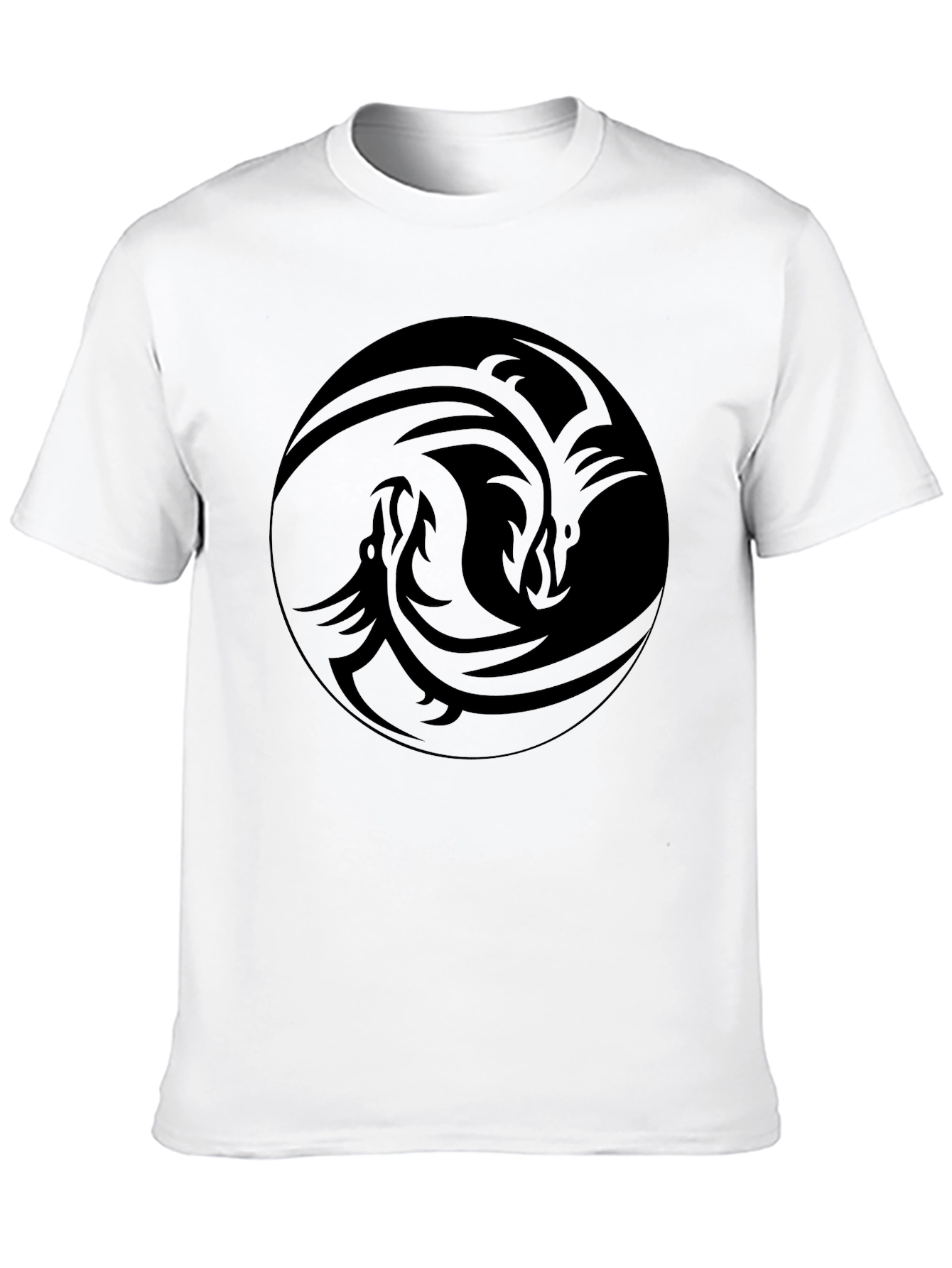Tribal Dragon Graphic Black T-Shirt