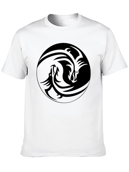 Tribal Dragon Graphic Black T-Shirt