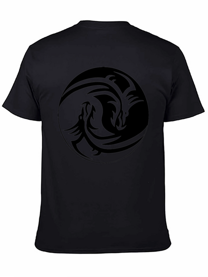Tribal Dragon Graphic Black T-Shirt