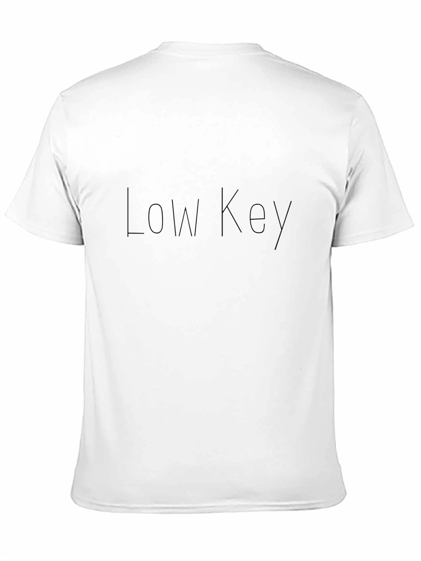 Low Key Black Cotton Graphic Tee Casual Wear