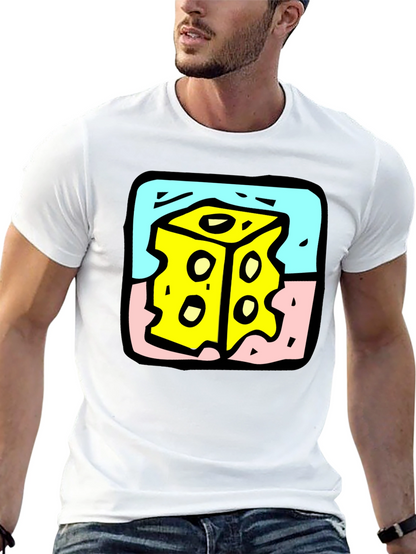 Cheese Cube Graphic Tee - Quirky Style