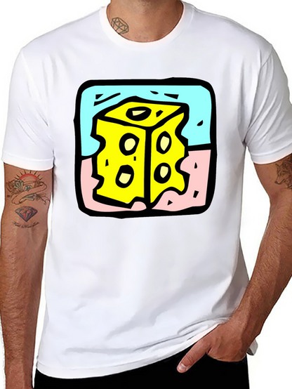 Cheese Cube Graphic Tee - Quirky Style