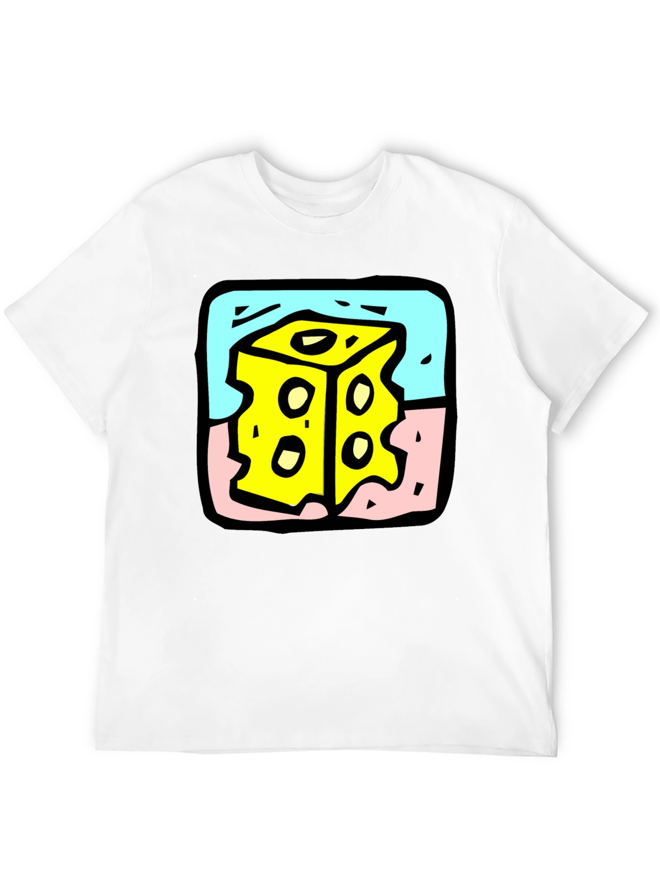 Cheese Cube Graphic Tee - Quirky Style