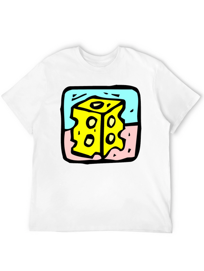 Cheese Cube Graphic Tee - Quirky Style