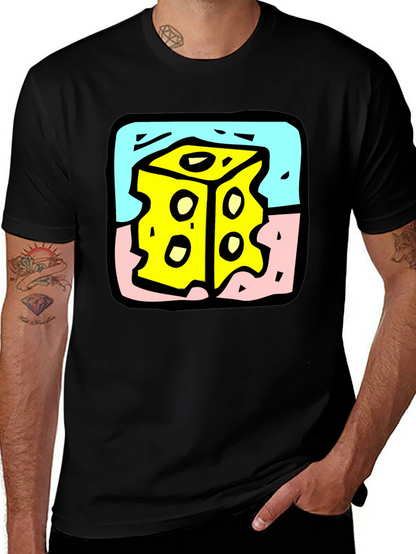 Cheese Cube Graphic Tee - Quirky Style