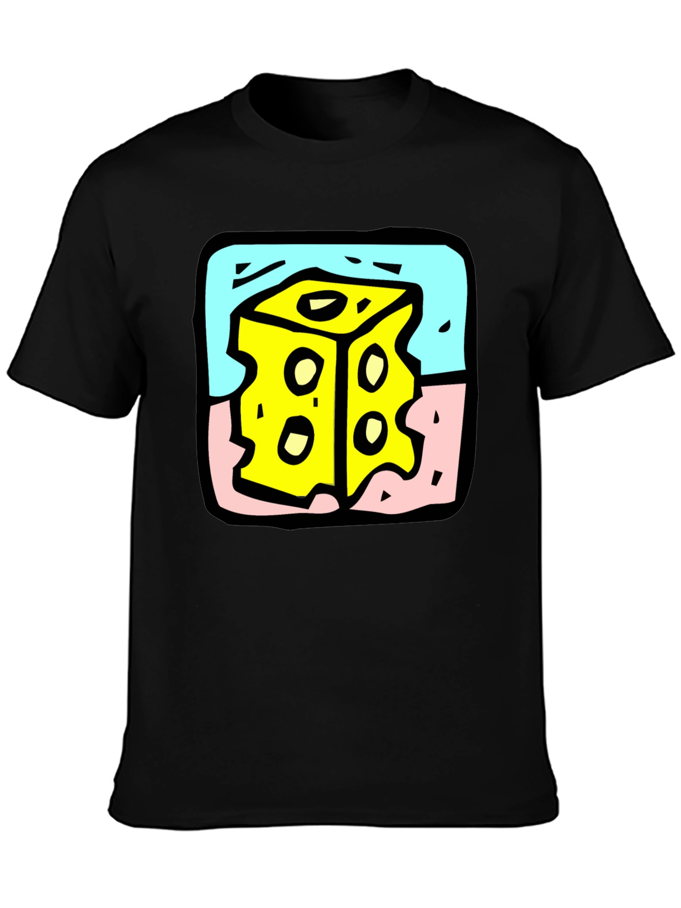 Cheese Cube Graphic Tee - Quirky Style