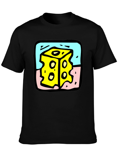 Cheese Cube Graphic Tee - Quirky Style