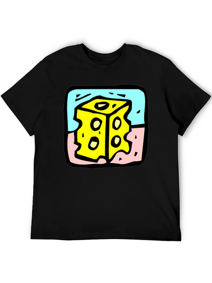 Cheese Cube Graphic Tee - Quirky Style