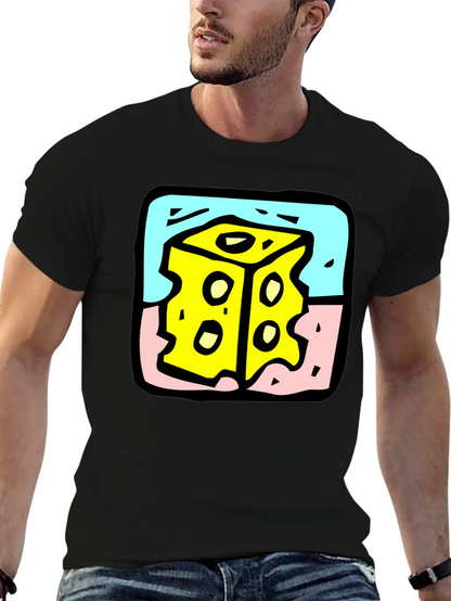 Cheese Cube Graphic Tee - Quirky Style