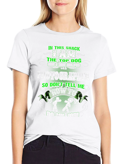 Photographer Top Dog Graphic T-Shirt
