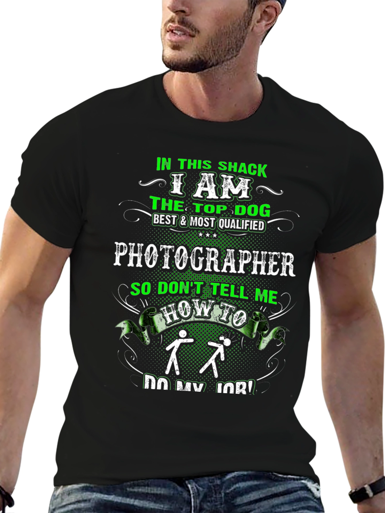 Photographer Top Dog Graphic T-Shirt