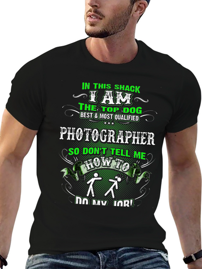 Photographer Top Dog Graphic T-Shirt