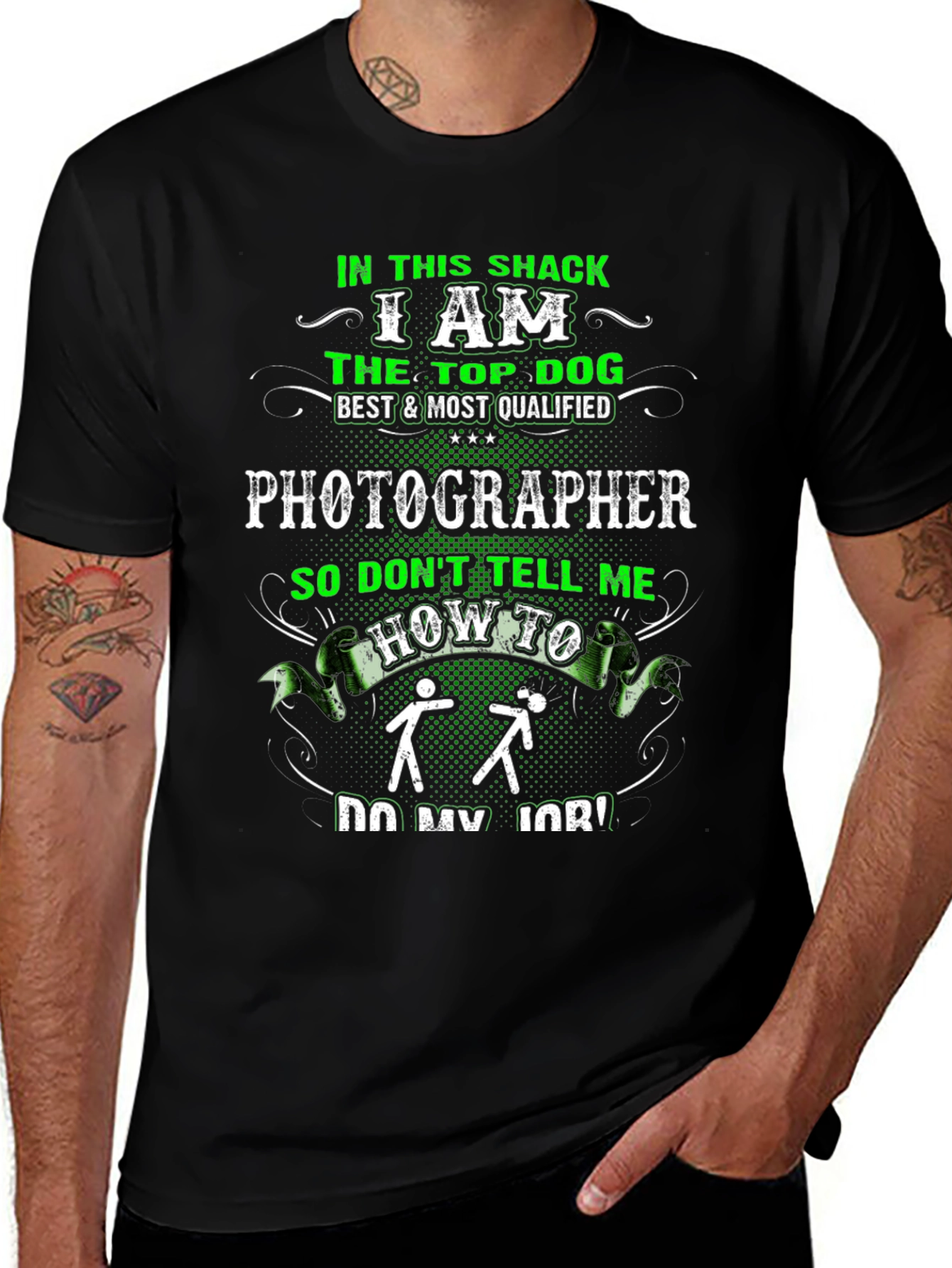 Photographer Top Dog Graphic T-Shirt