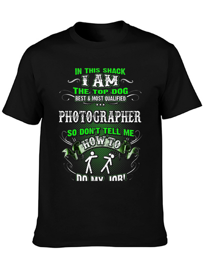 Photographer Top Dog Graphic T-Shirt