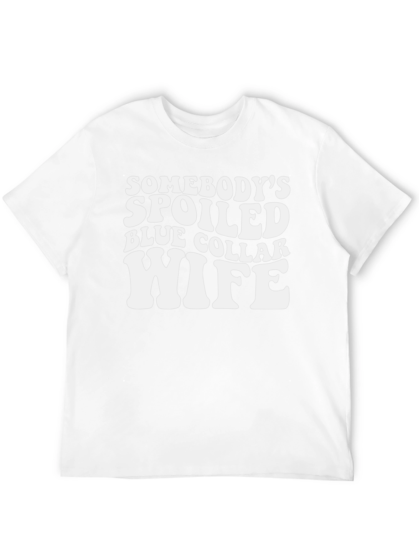 Spoiled Wife Graphic T-Shirt - Black Crew Neck Tee