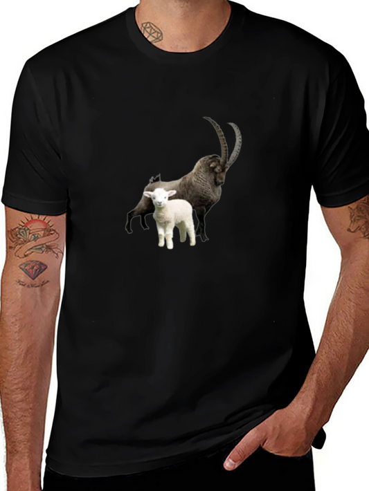 Ibex & Lamb Graphic Black Tee