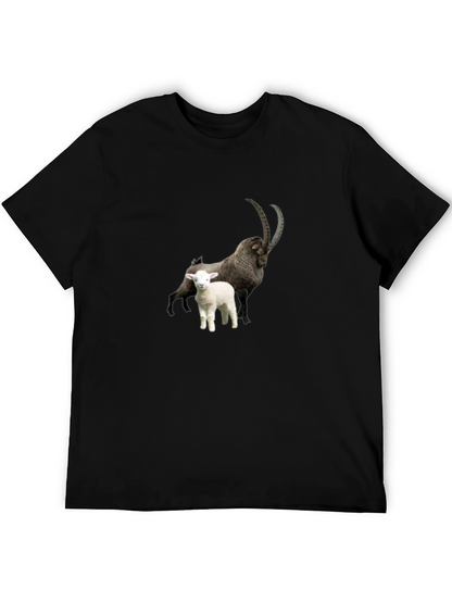 Ibex & Lamb Graphic Black Tee