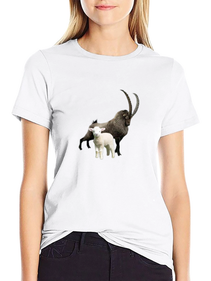 Ibex & Lamb Graphic Black Tee